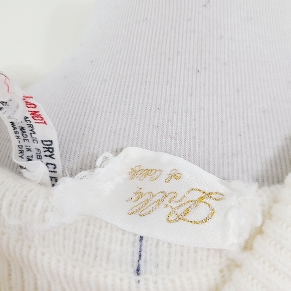 Vintage rainbow cardigan white window pane color block size large - Picture 6 of 6